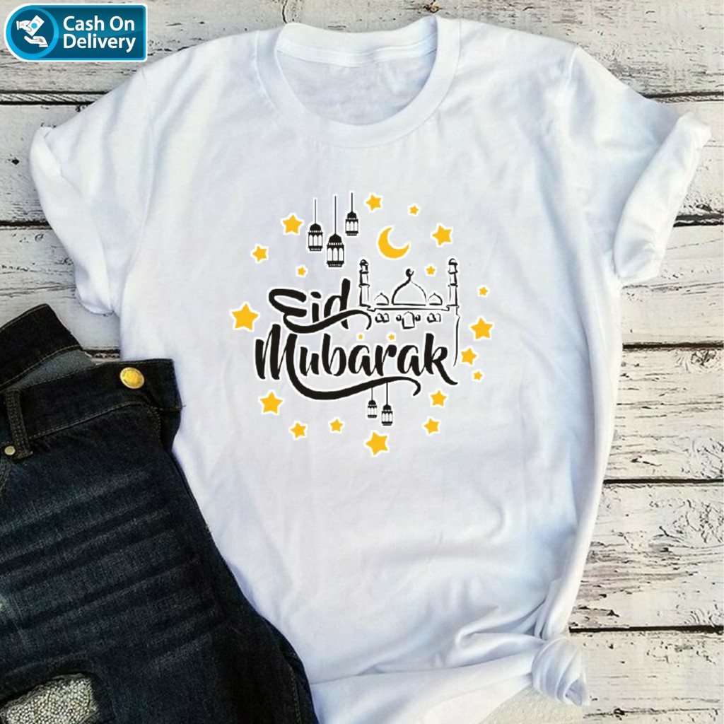 Kaos Distro Idul Fitri Eid Mubarak Bulan Ramadhan Kata Kata Dakwah Islami Muslim Religi Murah Jumbo