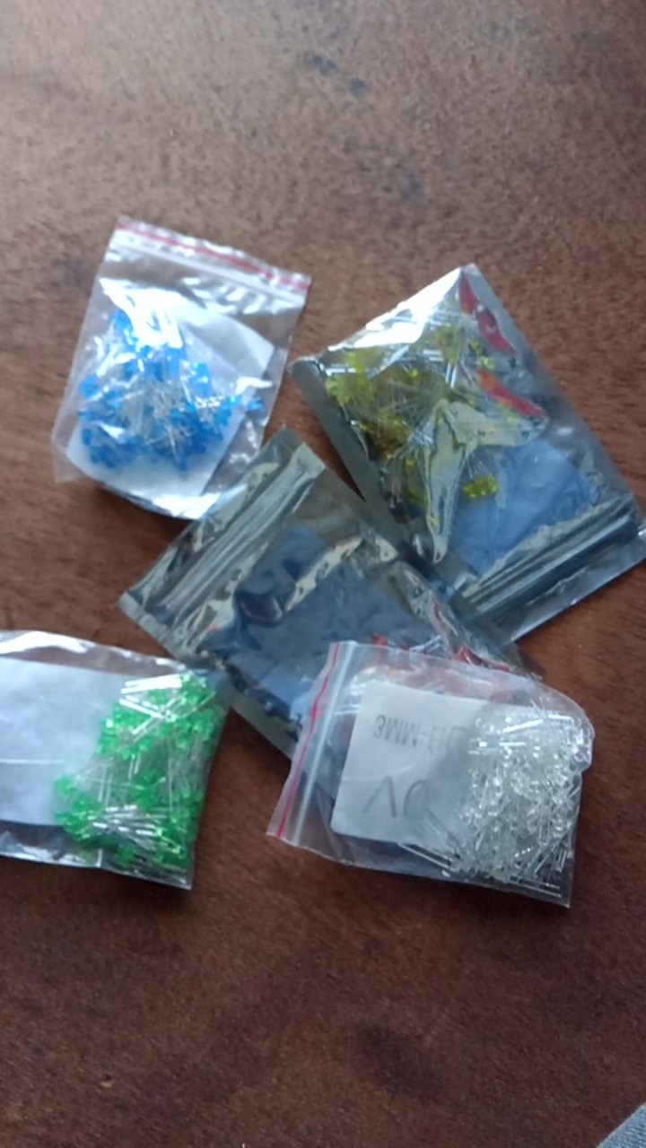 100pcs 3mm Led Light White Kuning Merah Hijau Biru Aneka Kit Diy Led Set Elektronik Diy Kit