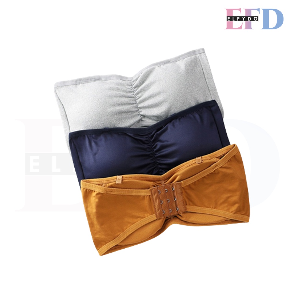 ELFYDO  BRA537  Bra Kemben motif serut Pakaian Dalam Wanita Kemben Bandeau Crop