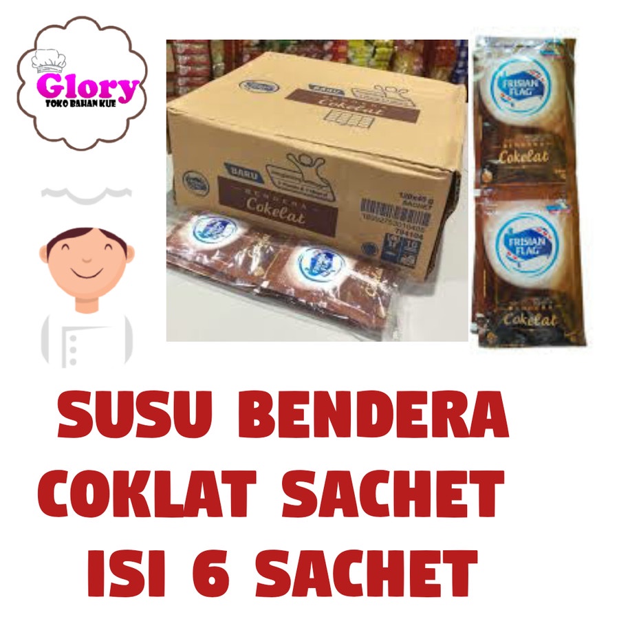 

susu bendera coklat / susu frisian flag coklat sachet isi 6 pc