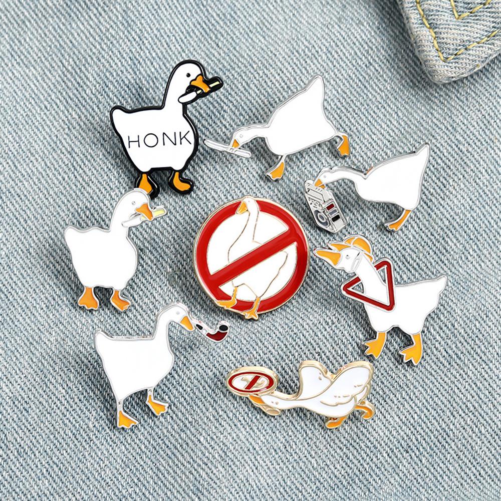 Needway Enamel Pin Lucu 1pc Hadiah Untuk Teman Anak Fashion Perhiasan Ransel Lencana Hewan Lucu Kerah Pin