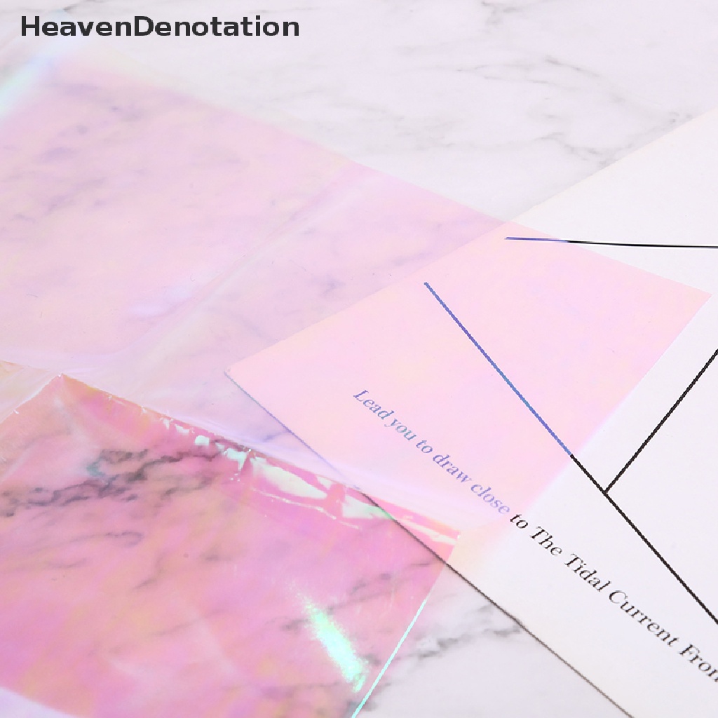 [HeavenDenotation]  Laser Iridescent Clear Film AB Effect Paper DIY Epoxy Resin Jewelry Fillings