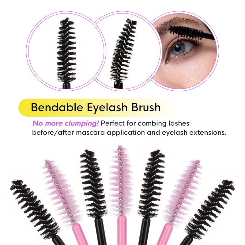 Genielash Brush Mikro Pembersih Bulu Mata Extension Sekali Pakai Multifungsi