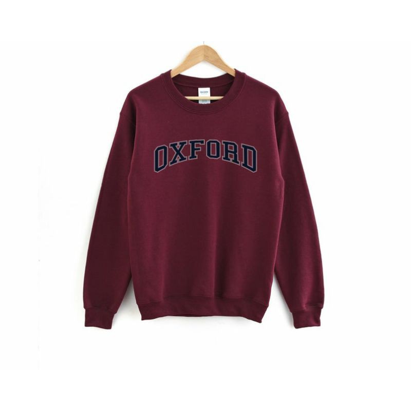 (S - 6XL) OXFORD England Sweatshirt Unisex BIGSIZE OVERSIZE Crewneck Sweater OXFORD University Jumbo Unisex S M L XL 2XL 3XL 4XL 5XL XXXXXL