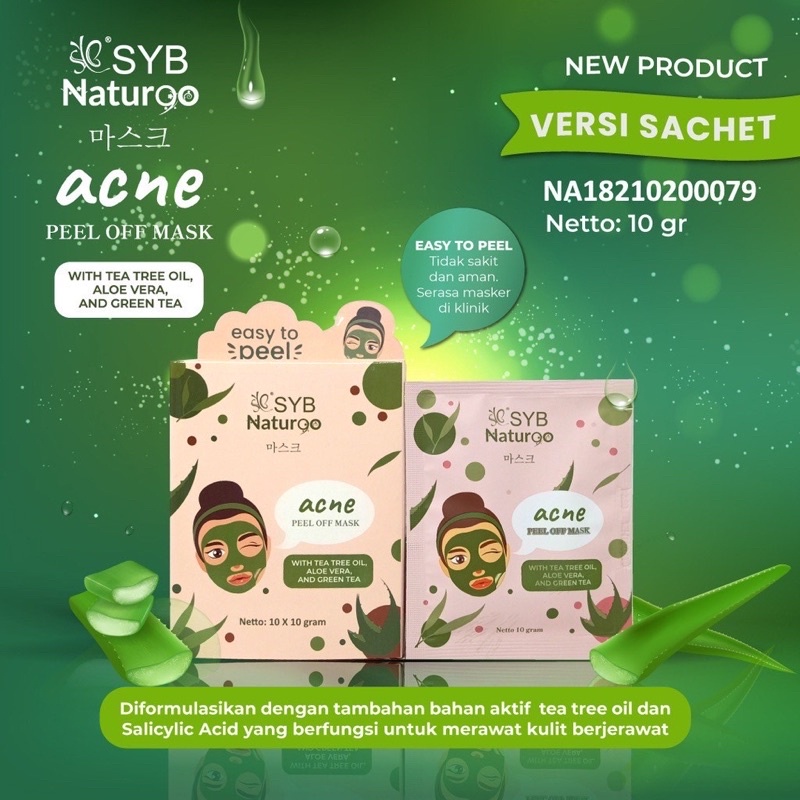 SYB Naturgo Peel Off Mask 10g Masker Wajah Sachet