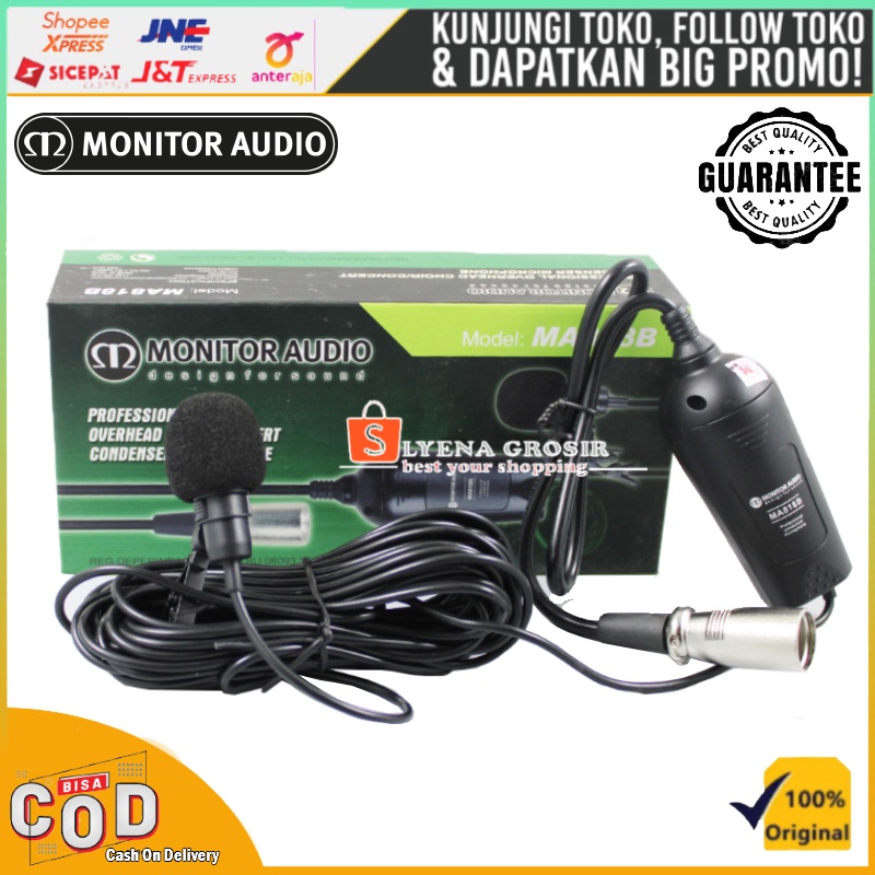Mic Jepit Kabel Monitor Audio MA818B Mik Clip On Mikrofon Ceramah Imam Masjid