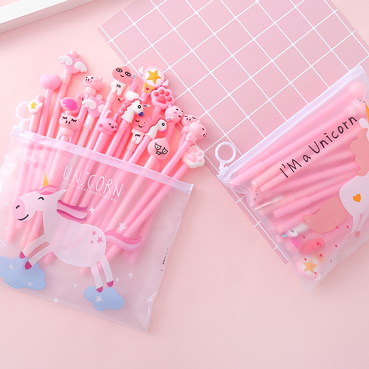 OVERFLOWS.ID ZIPPER POUCH CACTUS UNICORN TEMPAT PENSIL TRANSPARANT FLAT POUCH IMPORT KAKTUS