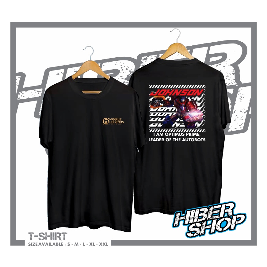 KAOS BAJU JOHNSON OPTIMUS PRIME SKIN MOBILE LEGENDS BANG BANG MLBB KAOS GAME GAMER MURAH KEREN - HIB