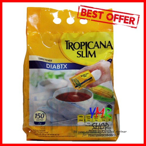 Gula Tropicana Slim Diabtx Sweetener Jagung Diabetes Diet 150 Sachet Halal