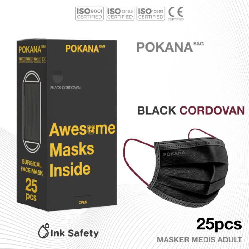 MASKER POKANA B&G 4PLY [BLACK]