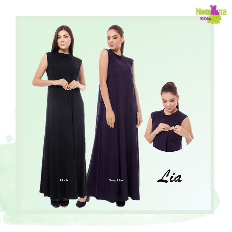 Inner Basic Dress Gamis Baju Menyusui Hamil Bukaan Samping Lebar Lia