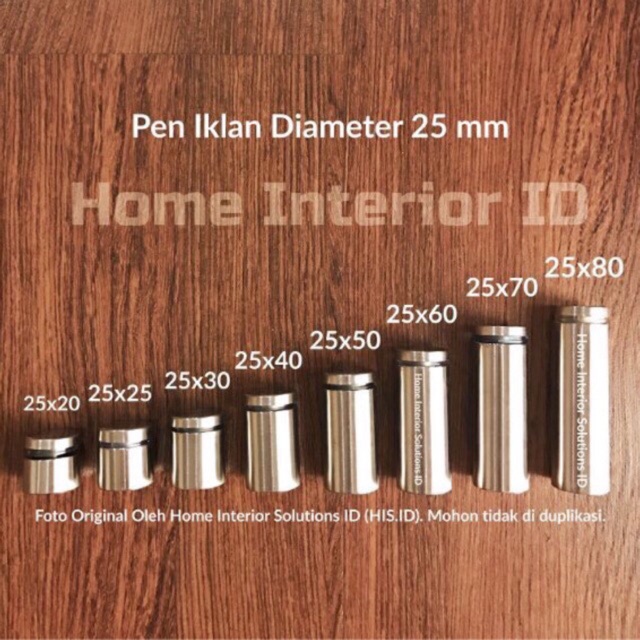 

Pen Iklan 25 x 30 mm Stainless Steel