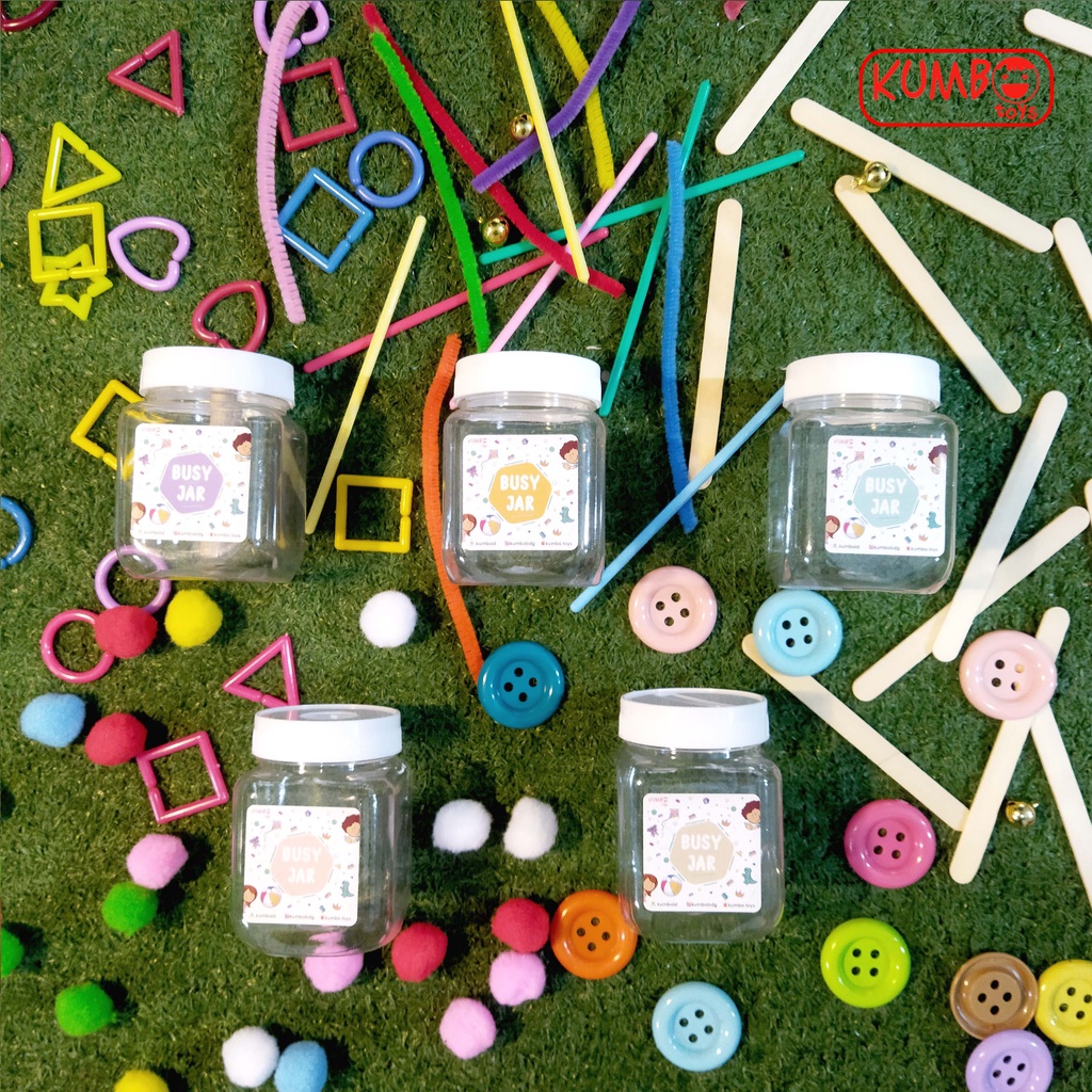 Mainan Montessori Busy Jar Fine Motoric Play Mainan Sensory