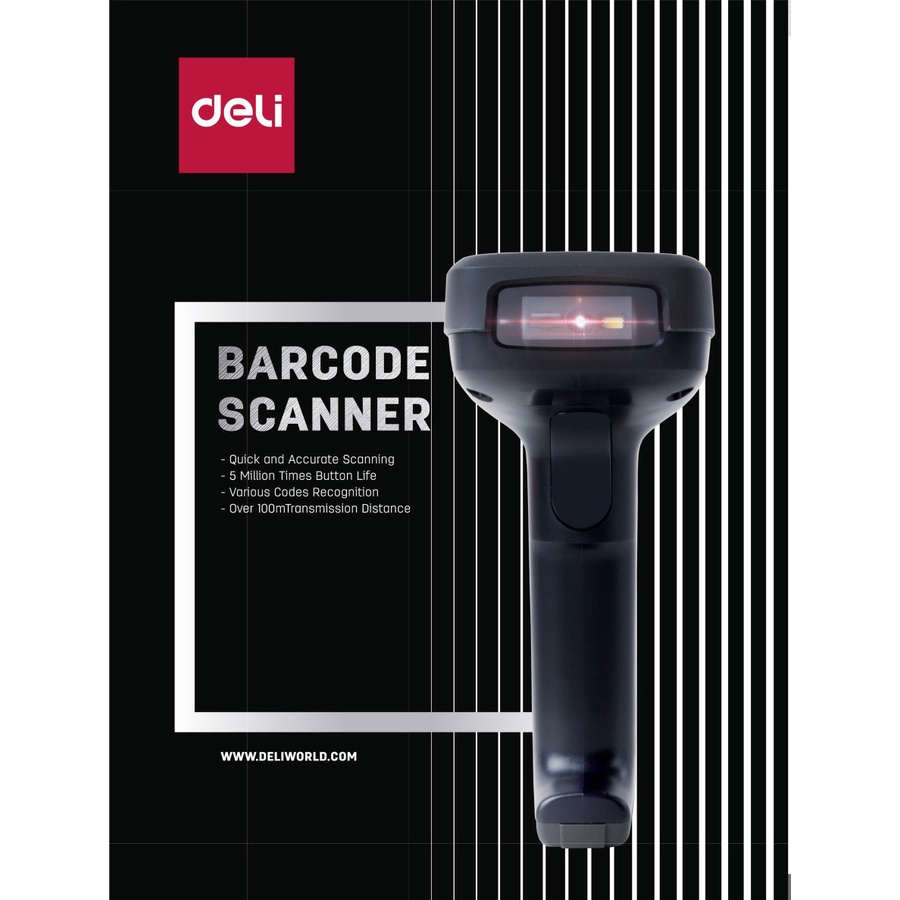 BARCODE SCANNER 1D/2D | DELI E14952 | ORIGINAL | GARANSI RESMI