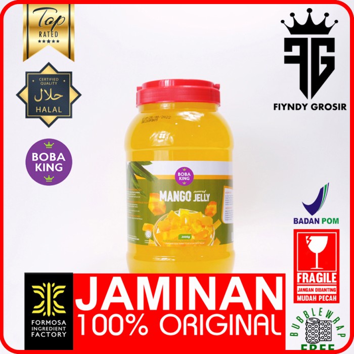 

MANGO JAM SAUCE 2kg Merk BOBA KING / Toping / SAUCE