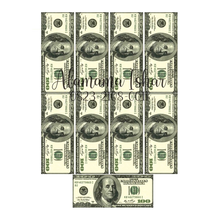 

Siap Kirim Edible Image Icing Ready To Print Dollar - 11X4,5 Cm