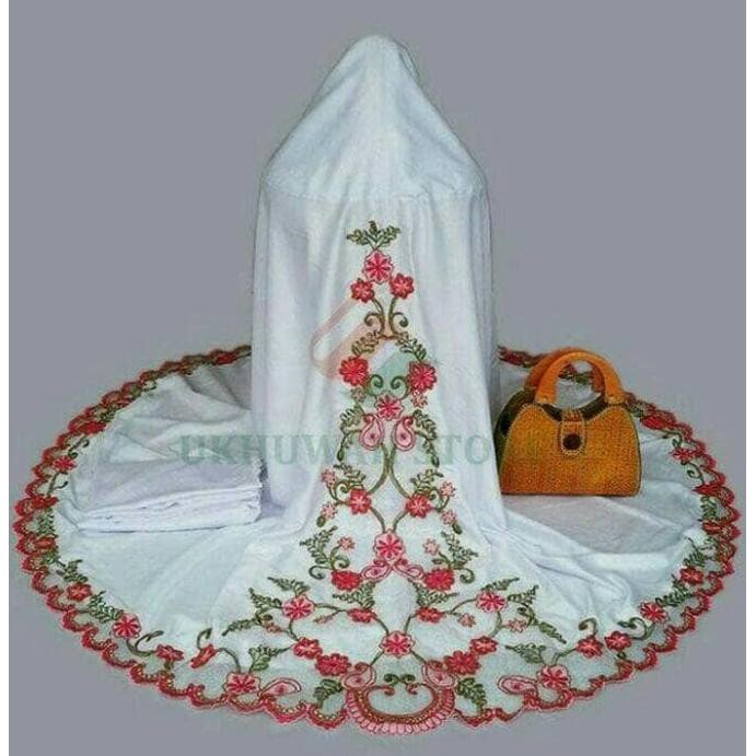 Bukittinggi Original Mukena Bordir Sutra Dove Bordiran Sulaman