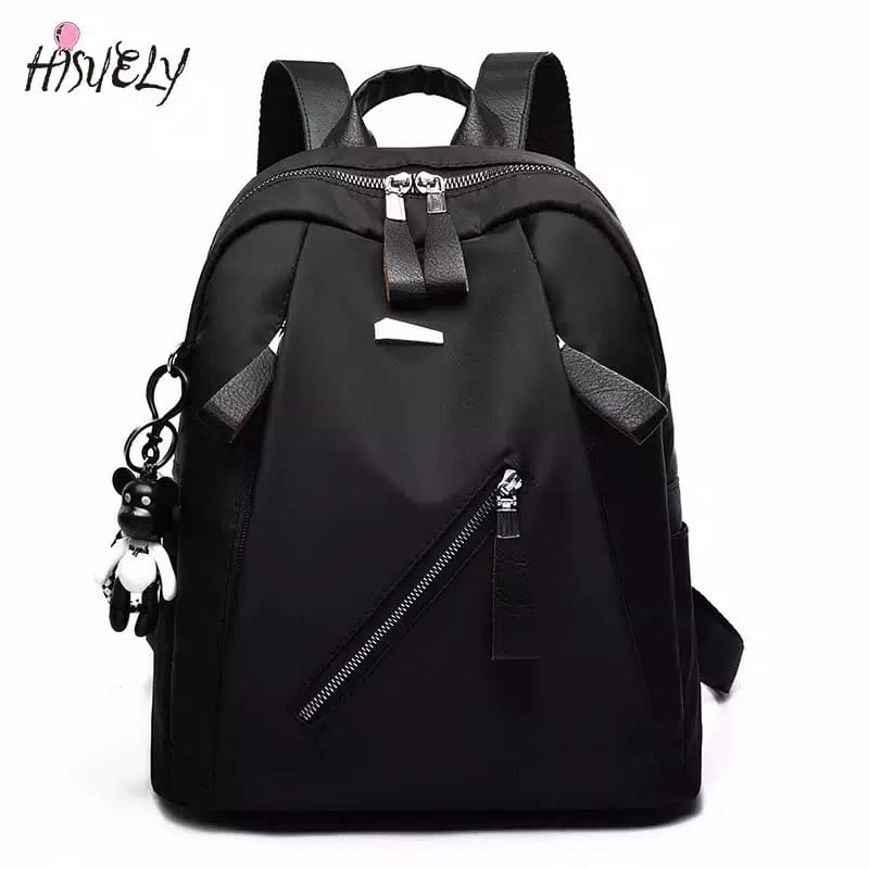 MORMON GEOFANI - Tas Ransel Gaul Backpack Tas Gendong Wanita-HITAM