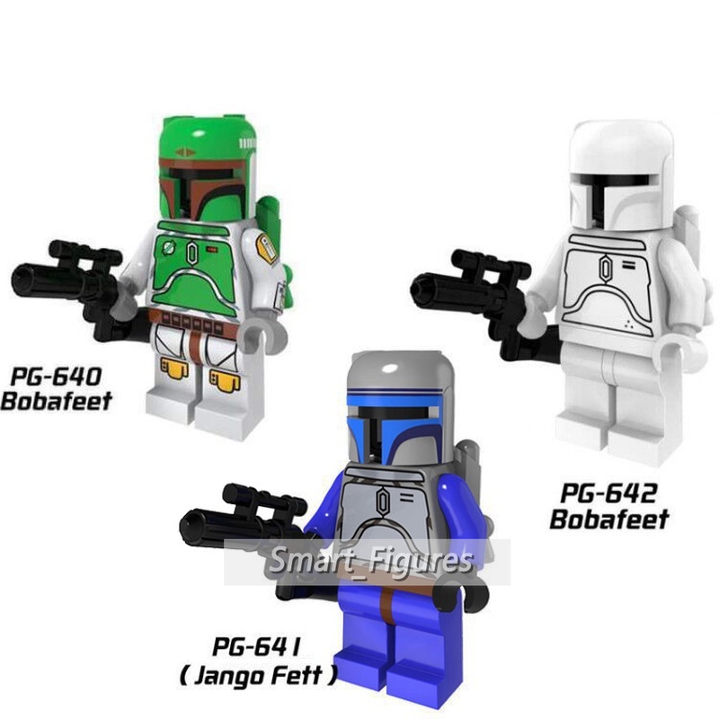 Mini Figure Star Wars Boba Fett Jango Fett Bounty Hunter Mandalorian Battle Armors PG640-42 Untuk Hadiah