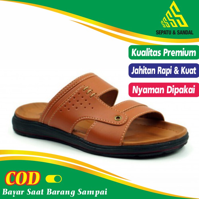 Sandal Sendal Puyuh Distro Slop Casual Santai Pria Cowok Dewasa Keren Kekinian Murah Terbaru 2021 16