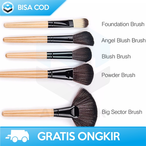 SET PAKET LENGKAP BRUSH MAKE UP BOX BY BIUTTE.CO DENGAN POUCH ORIGINAL