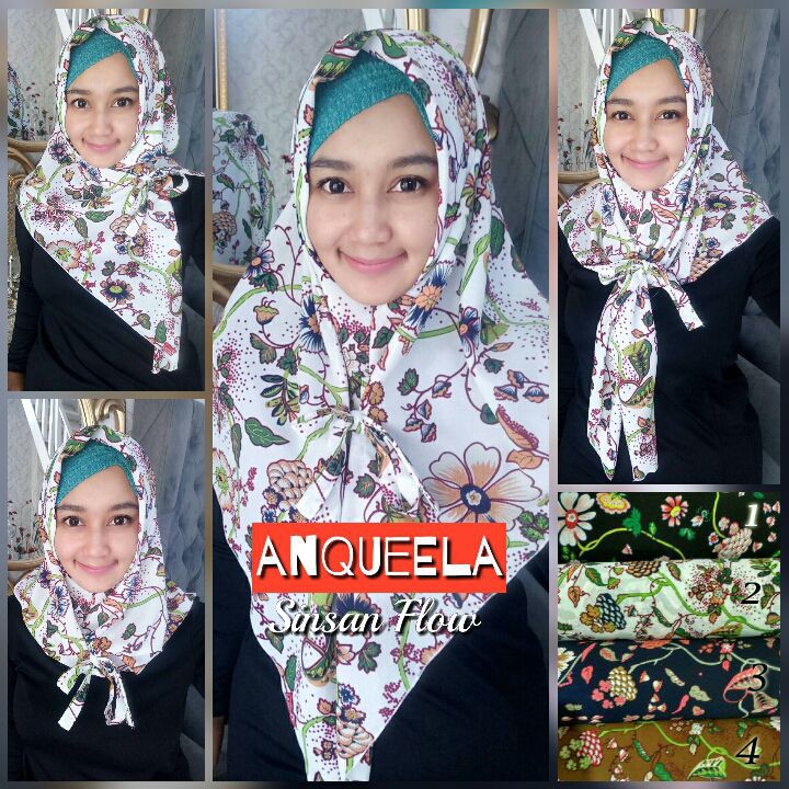 HIJAB JILBAB KERUDUNG MURAH │SINSAN FLOW ANQUEELA