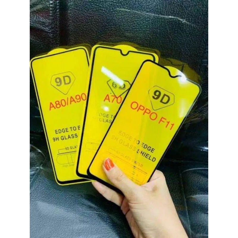 Tampered glass tg anti gores full glue oppo f11 dan f11 pro full lem