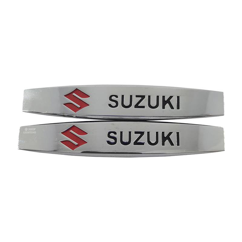 2 x Metal SUZUKI Logo Auto Car Side Decorative Emblem Badge DecalS Sticker for SUZUKI