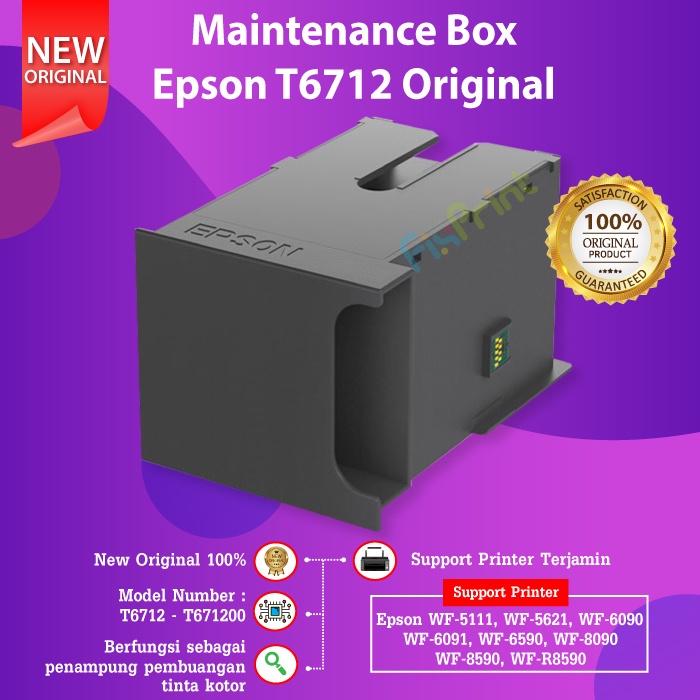 Epson T6712 PXMB4 C13T6712 Original Maintenance Box Printer Workforce WF-6091 WF-5111 WF-5621