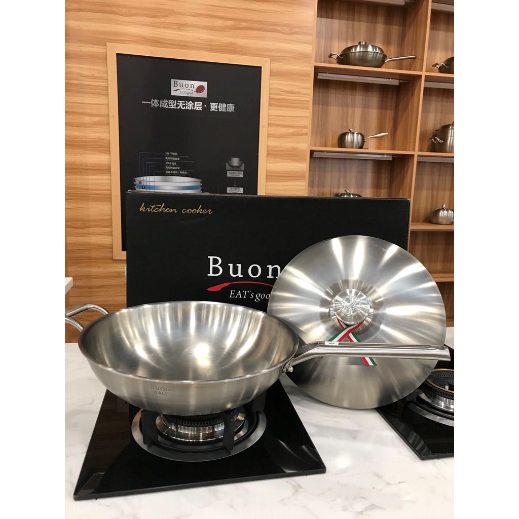 Panci Buon 32cm Stainless Steel Wok