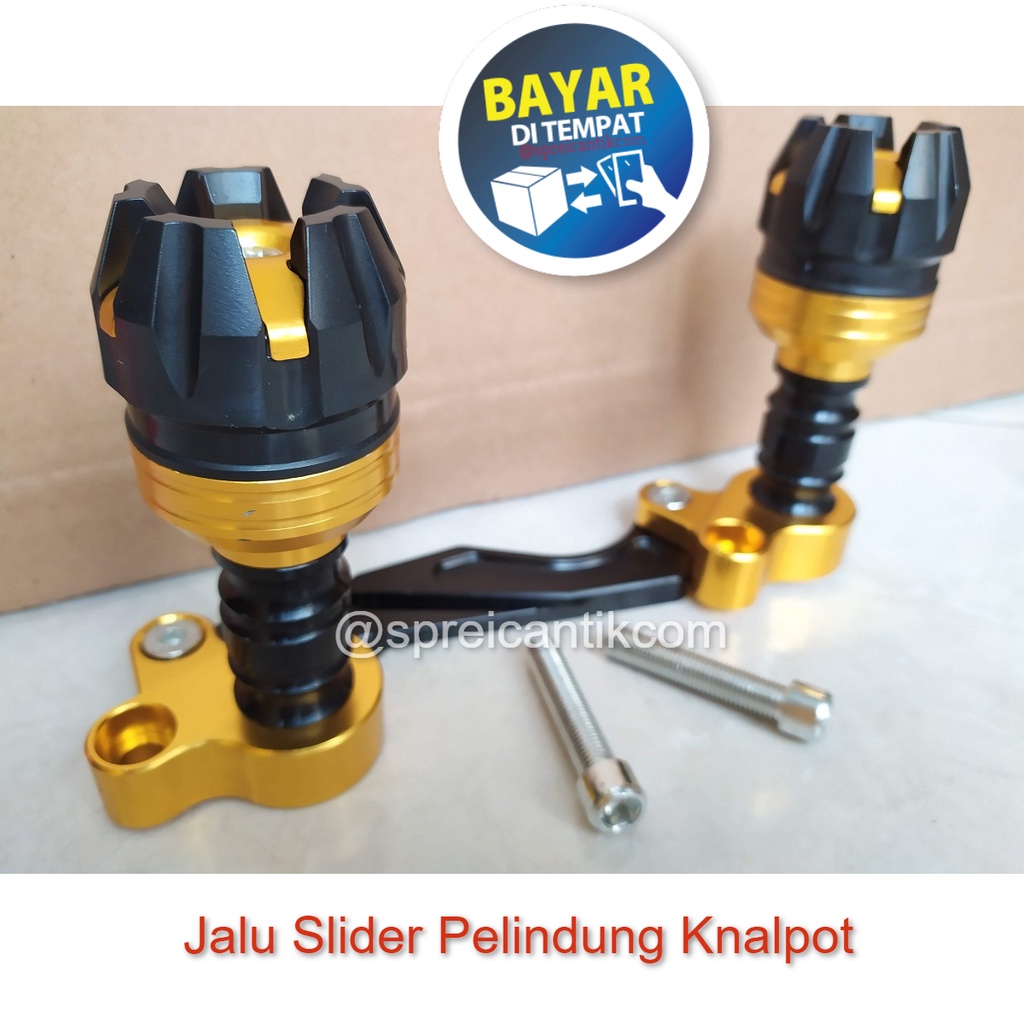 [COD] SLIDER Jalu Pelindung Knalpot Nmax Aerox Lexi PCX - GOLD