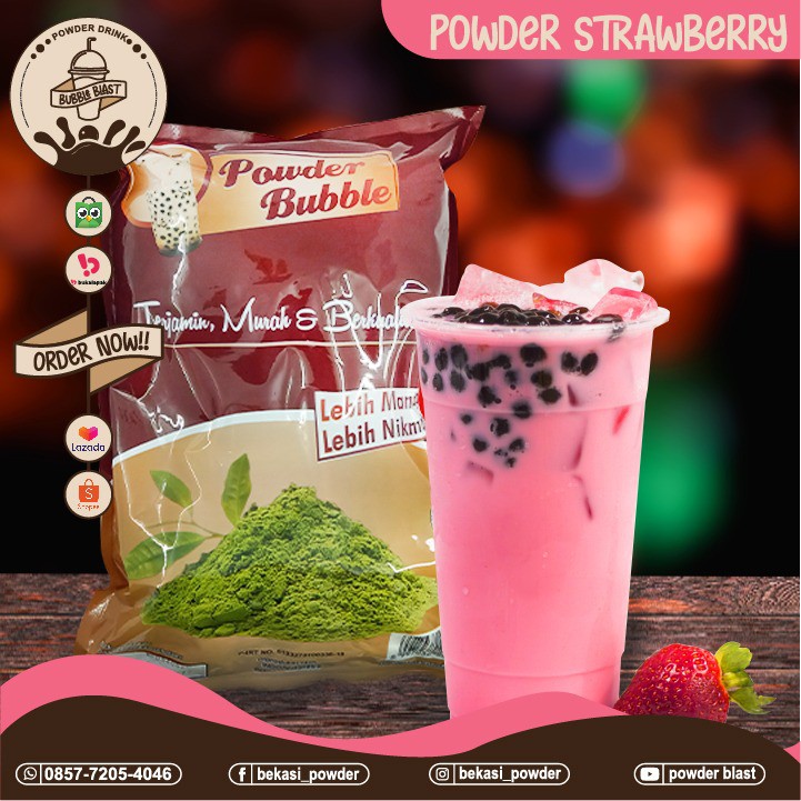 

Powder Minuman Rasa Strawberry Premium 1kg / Bubuk Minuman Rasa Strawberry Premium 1kg