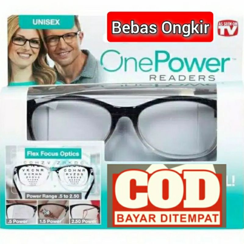 Kaca baca auto focus untuk lansia umur 40 keatas one power reader model oval ada per di gagang samping