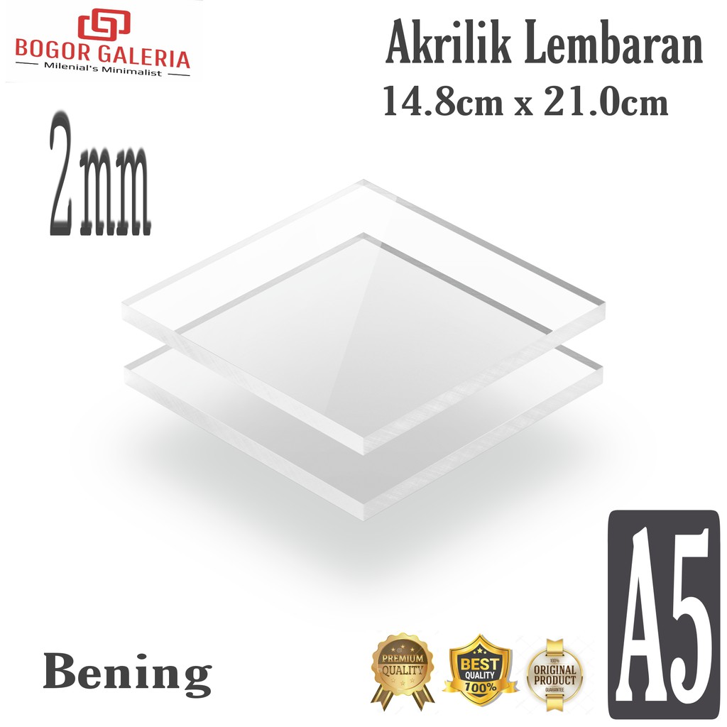

AKRILIK LEMBARAN A5 2mm ACRYLIC BENING TRANSPARAN GROSIR A5