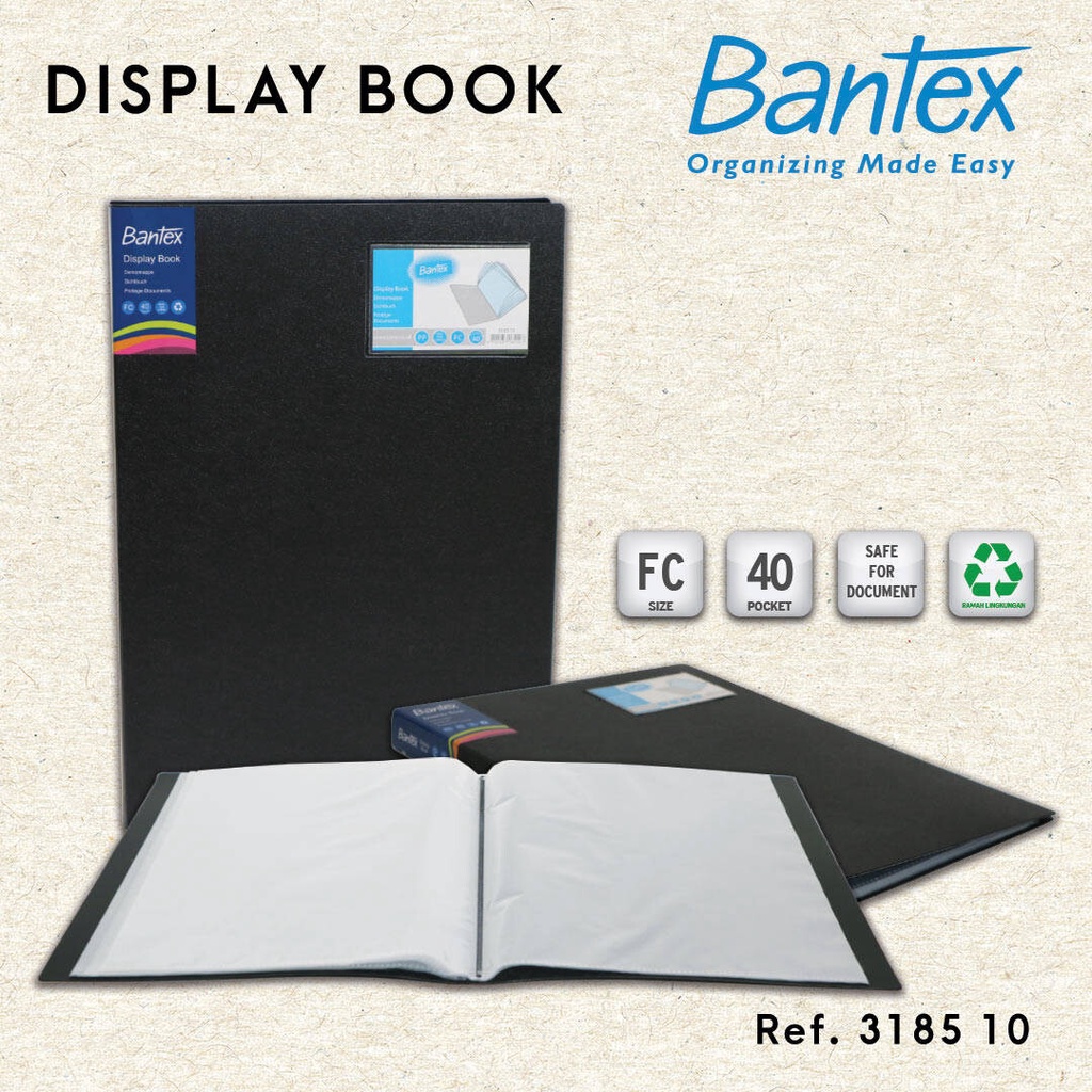 

MAP / PP DISPLAY BOOK FC 40 POCKETS HITAM BANTEX 3185 10