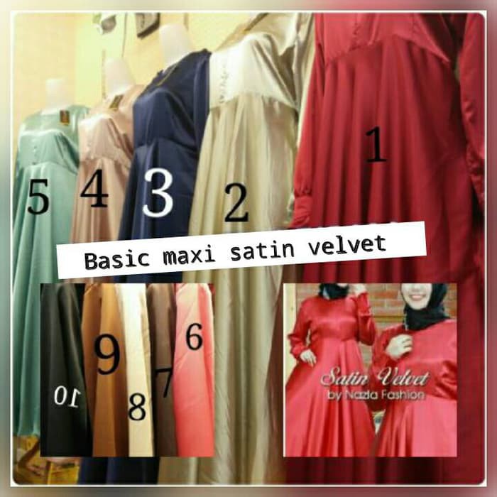 Gamis Polos Satin Velvet