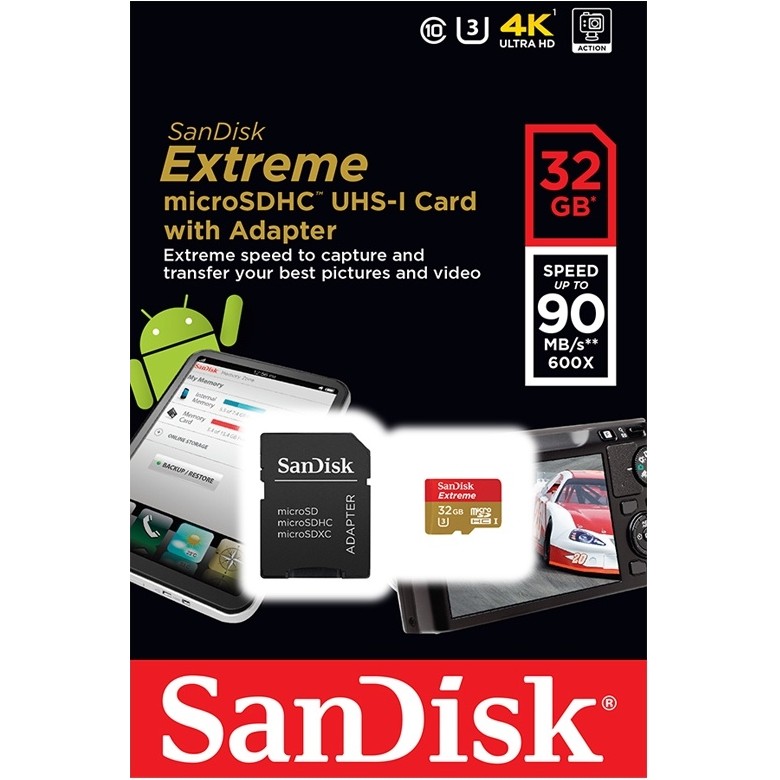 Sandisk Micro SD Ultra 32 GB Extreme 90mbs (Memory Card | MMC | Original)