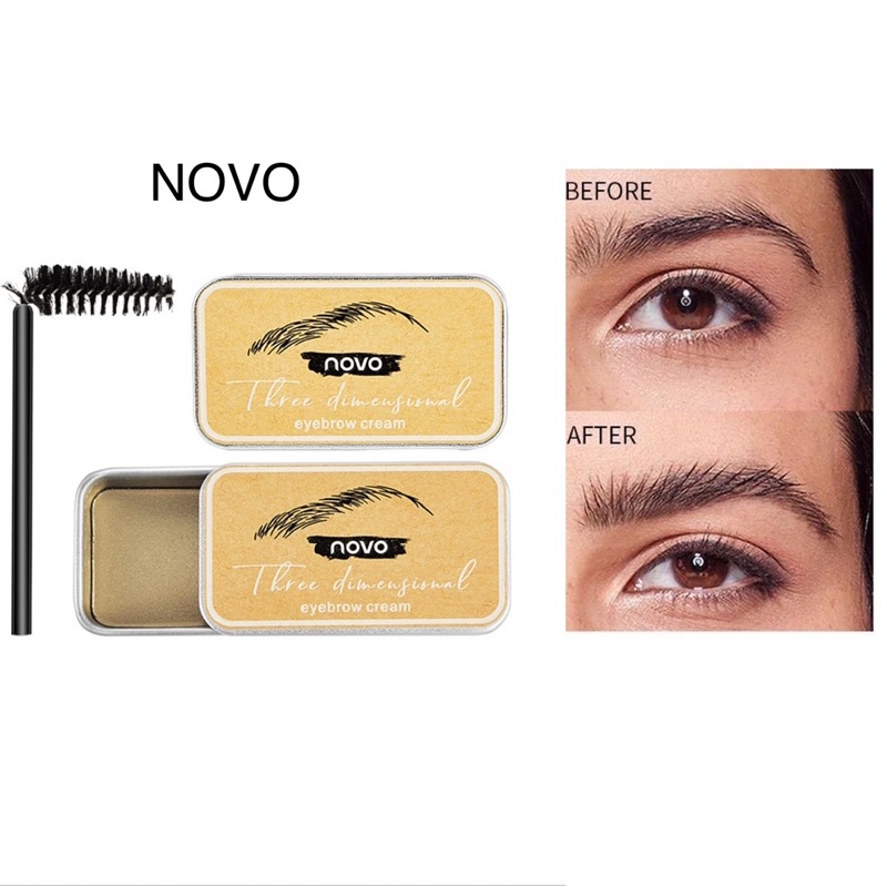 NOVO Eyebrow Soap Brow Sculpt Lift Brow Styling Soap Waterproof Long Lasting Eyebrow Gel Pom