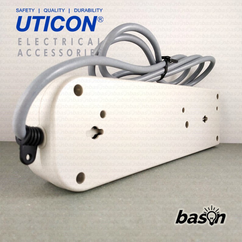 UTICON ST1582SW Power Extension - Stop Kontak 5Lubang 1.5Meter Arde dengan individual switch