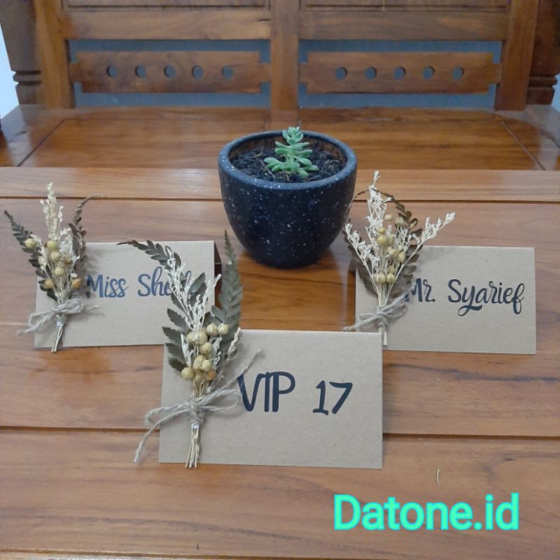 

place card/ seating card/ kartu vip/no meja/ no booking meja