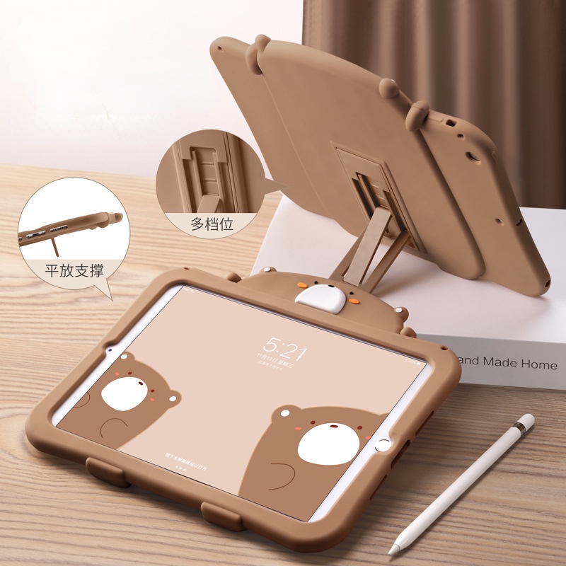 Case Pelindung Ipad Air 410.9 Mini 56 Bahan Silikon Motif Kartun Untuk Anak