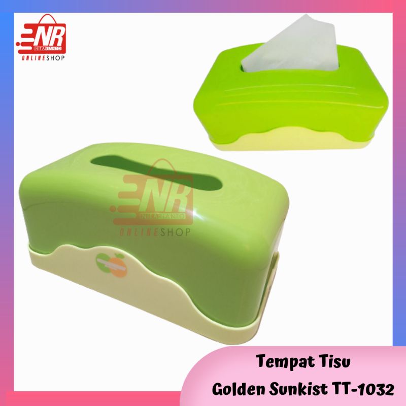 Tempat Tisu Plastik Golden Lemon TT - 1032 / Tempat Tissue / Tempat Tisu Kotak / Tempat Tissue