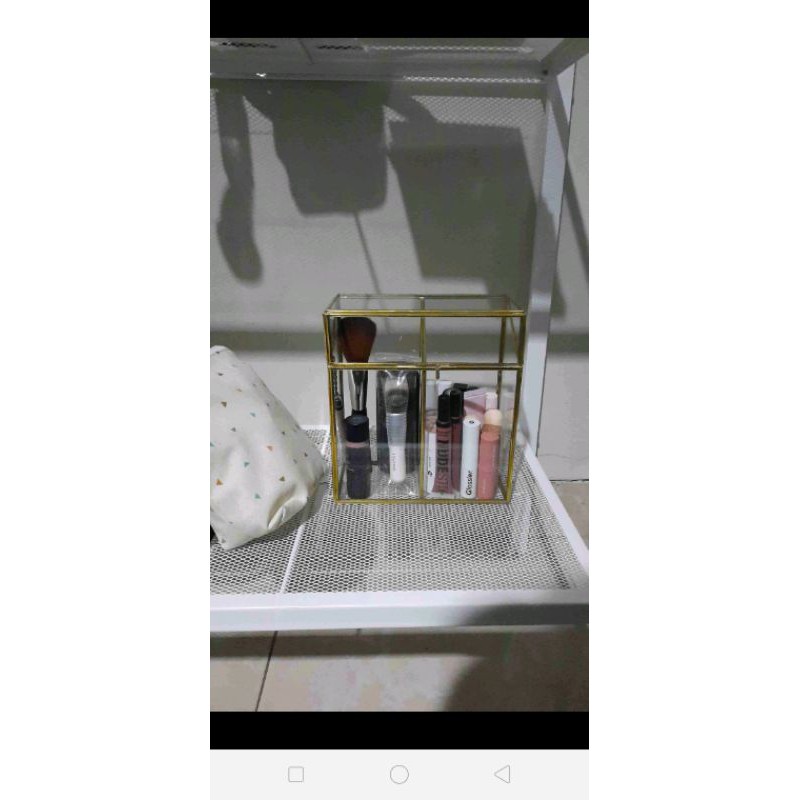 KACA TEMPAT BRUSH MAKEUP  STYLE/ kotak obat p3k terrarium