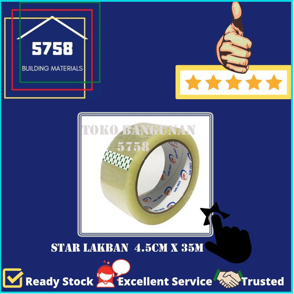 

STAR Lakban Isolasi Selotip Solasi Besar Bening Coklat 2 inch 4.5cm x 35m