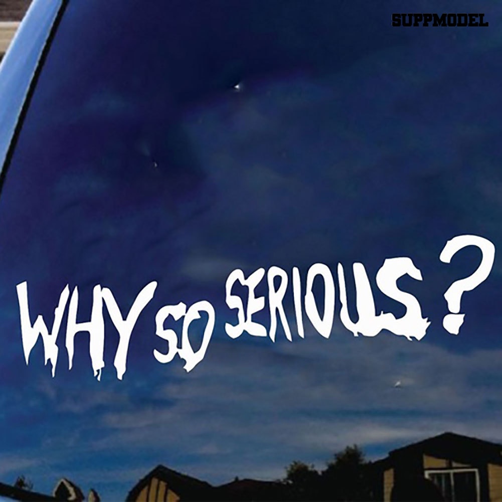 Stiker Reflektif Tema Why So Serious Untuk Dekorasi Mobil