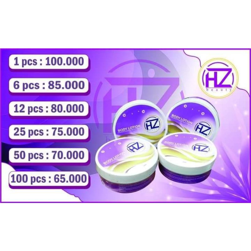 PEMUTIH HAND BODY HZ BEAUTY, PEMUTIH BPOM HALAL