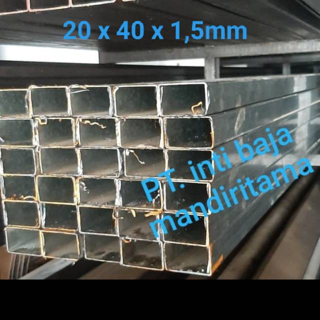 BESI HOLLOW GALVANIS 20 x 40 x 1,2mm x 6meter / BESI HOLLOW GALVANIS 20 x 40 x1,5mm x 6meter /BESI H