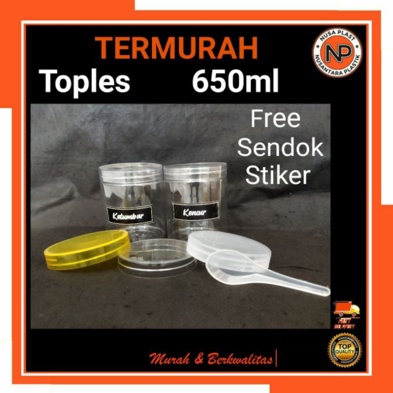 Toples Tempat Penyimpanan Dapur Toples Tepung Toples Bumbu Toples Snack Camilan Toples Plastik