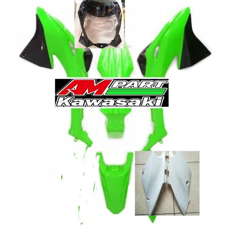 Cover Body set Klx bf hijau polosan original kawasaki