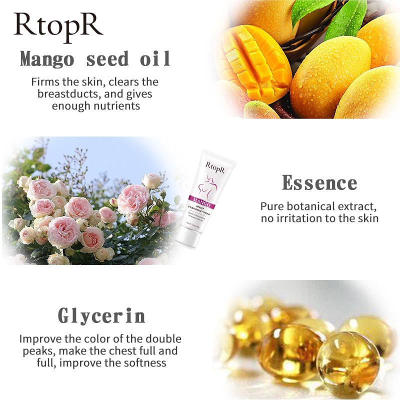 RtopR Mango Pembesar dan Pengencang Payudara Breast Enlargement CreamHormon Estrogen(Pengaktif Hormon Kewanitaan)